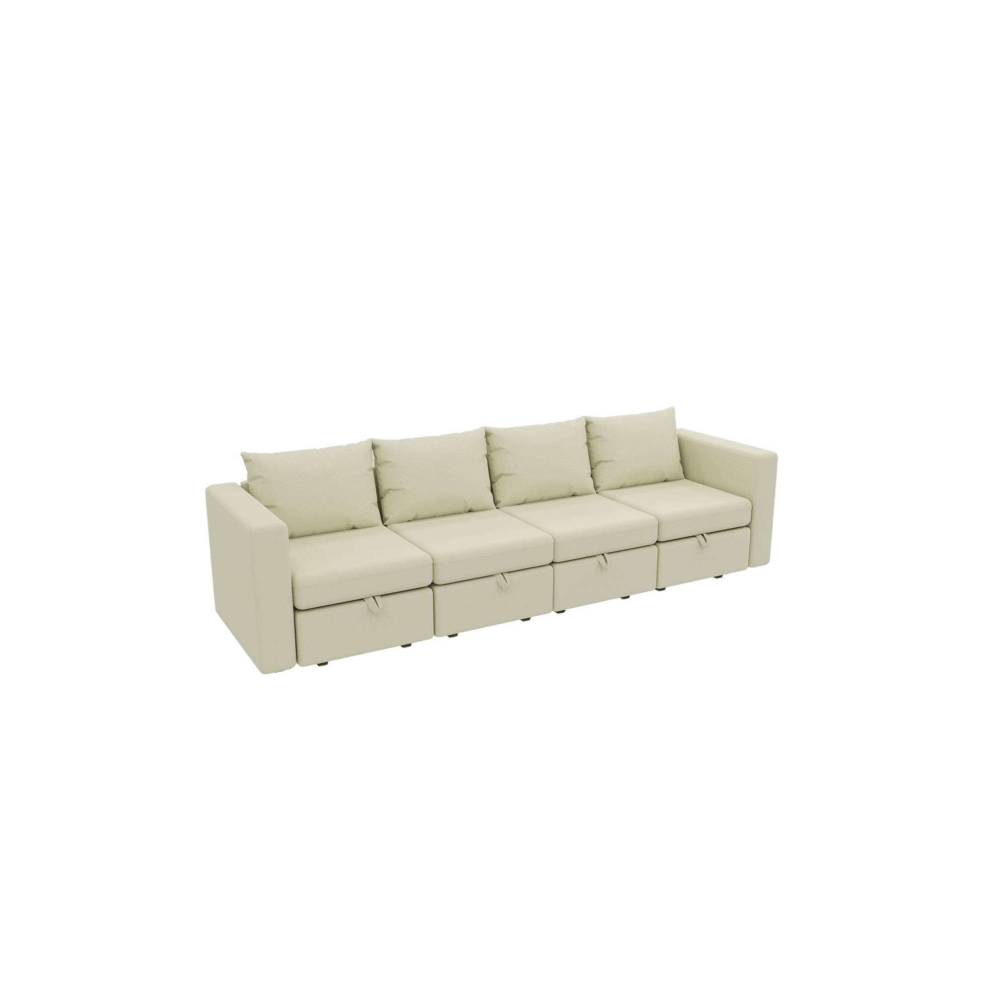 Livelylodge Modular Sectional Sofa with Wooden Frame and Pull - Out Bed, Convertible Couch for Living Room, Available in Black, White, and Gray, 109" L x 30.5" W x 34" H - Comfortable Living Decor
