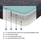 11" Queen Size Foam Hybrid Mattress by Yeah Depot - Comfortable Living Decor