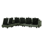 113.5'' Modular Sectiona Corduroy Sofa, Sectional Couches for Living Room U Shaped Sectional Couch with Storage Ottoman, 6 Seats Convertible Sectionals with Chaise - Comfortable Living Decor
