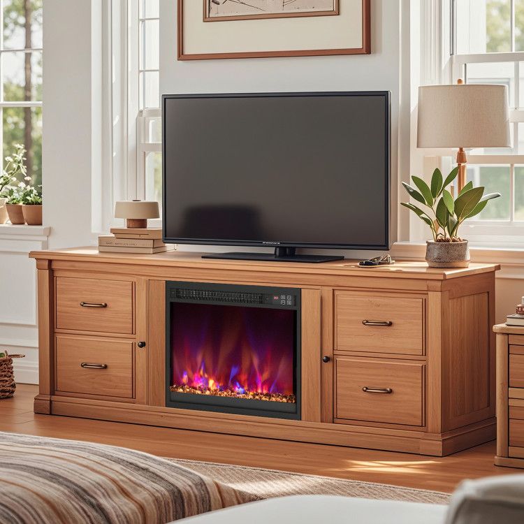 1500W Electric Fireplace Insert - 18/23/26 Inch with Remote Control - Comfortable Living Decor