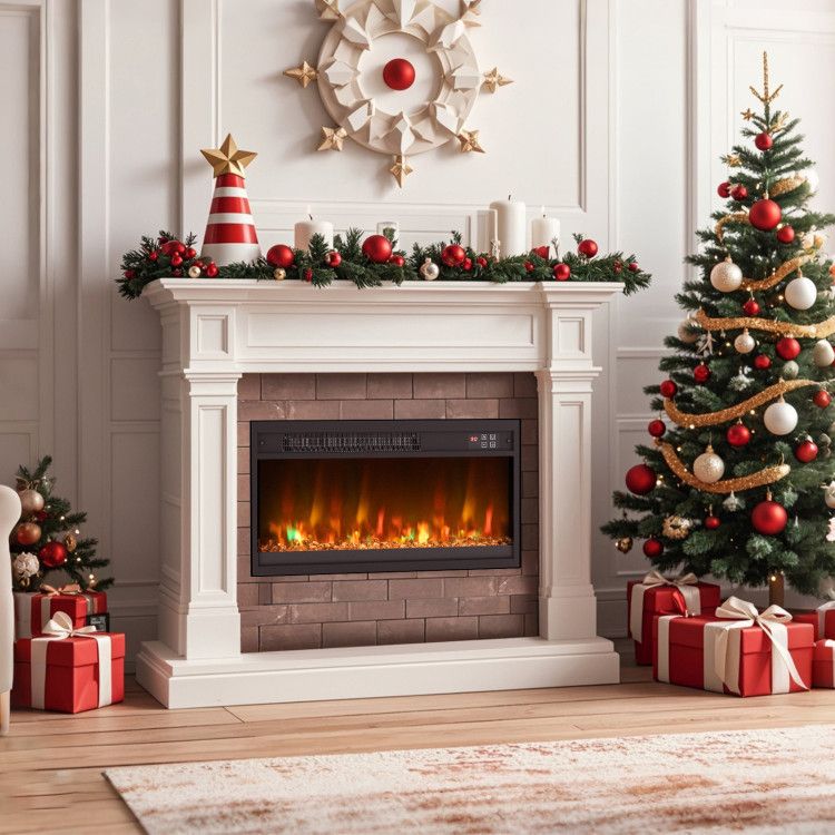 1500W Electric Fireplace Insert - 18/23/26 Inch with Remote Control - Comfortable Living Decor