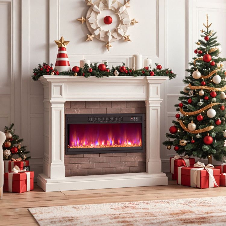 1500W Electric Fireplace Insert - 18/23/26 Inch with Remote Control - Comfortable Living Decor