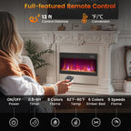 1500W Electric Fireplace Insert - 18/23/26 Inch with Remote Control - Comfortable Living Decor