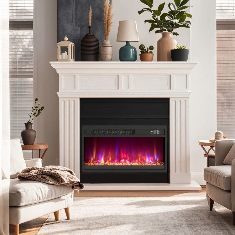 1500W Electric Fireplace Insert - 18/23/26 Inch with Remote Control - Comfortable Living Decor
