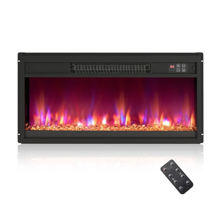 1500W Electric Fireplace Insert - 18/23/26 Inch with Remote Control - Comfortable Living Decor