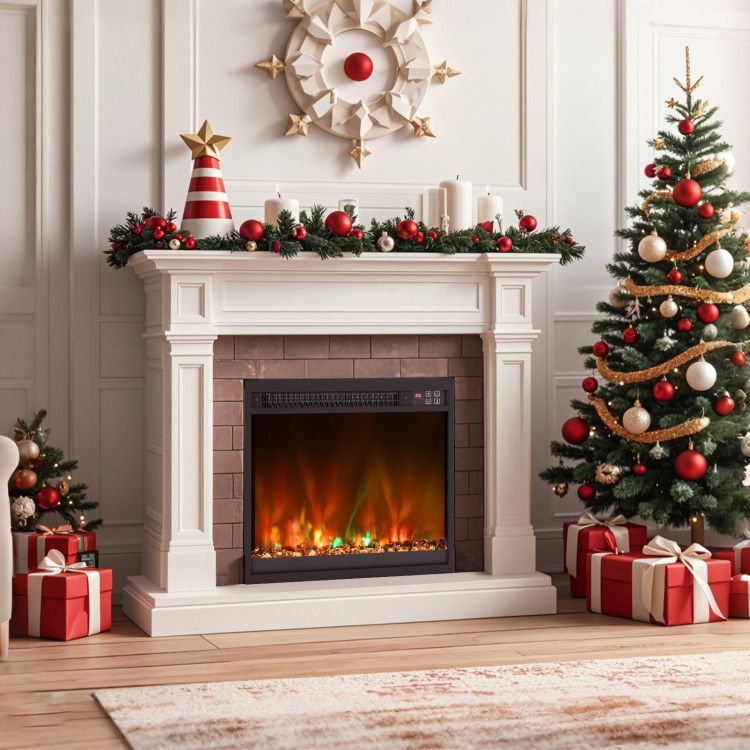 1500W Electric Fireplace Insert - 18/23/26 Inch with Remote Control - Comfortable Living Decor