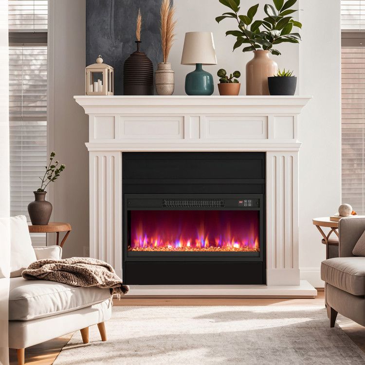 1500W Electric Fireplace Insert - 18/23/26 Inch with Remote Control - Comfortable Living Decor