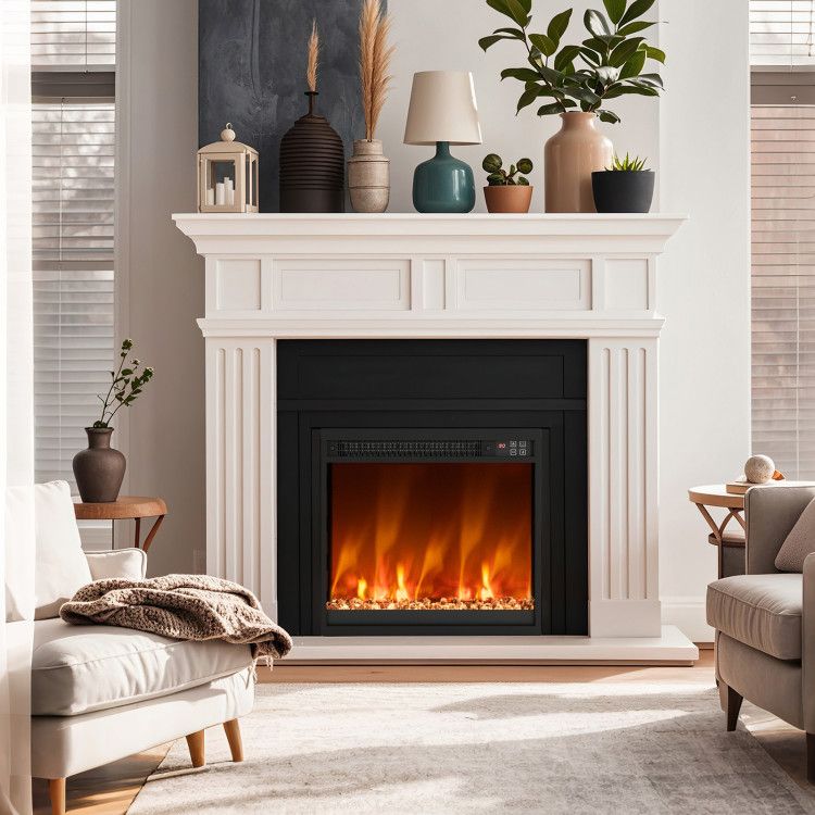1500W Electric Fireplace Insert - 18/23/26 Inch with Remote Control - Comfortable Living Decor