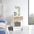 15.75" Rattan End table with drawer, Modern nightstand, side table for living room, bedroom - Comfortable Living Decor