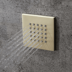16" Thermostatic Rain Shower System with Hand Shower & 3 Body Jet Sprays in Brushed Gold - Comfortable Living Decor