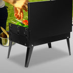 16.7x10x17.7in Portable Charcoal Grill Foldable BBQ Suitcase Grill Shelf For Outdoor Camping Picnics Garden Grilling - Comfortable Living Decor
