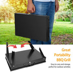 16.7x10x17.7in Portable Charcoal Grill Foldable BBQ Suitcase Grill Shelf For Outdoor Camping Picnics Garden Grilling - Comfortable Living Decor