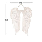 1pc Bohemian Angel Wings Tapestry Pendant with Long Tassels - Hand Woven Dream Catcher Wall Hanging for Weddings, Offices, and Bedrooms - Comfortable Living Decor