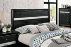 1pc Contemporary Queen Size Bed Black Solidwood 1pc Bed Bedroom Furniture Storage FB - Comfortable Living Decor
