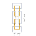 2 Pieces Big Metal Wall Decor Set Modern Gold & Silver Rectangle Art Living Room Bedroom - Comfortable Living Decor