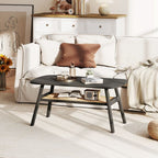2 - Tier Center Cocktail Table with Storage Shelf by Hooya - Comfortable Living Decor
