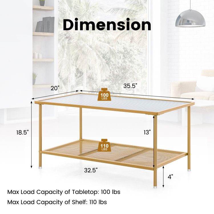 2 - Tier Cocktail Table with Shelf by Hooya - Comfortable Living Decor