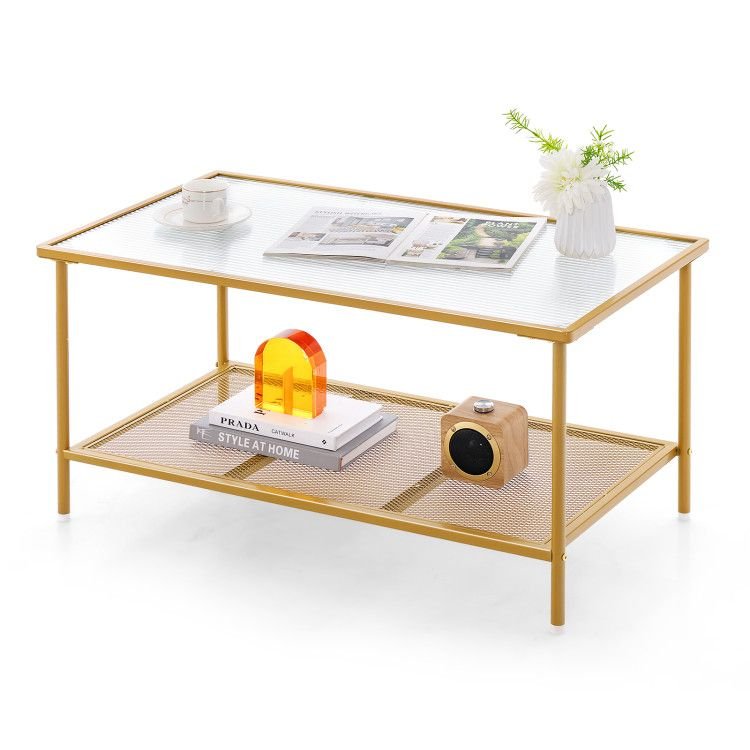 2 - Tier Cocktail Table with Shelf by Hooya - Comfortable Living Decor
