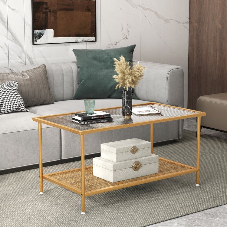 2 - Tier Cocktail Table with Shelf by Hooya - Comfortable Living Decor