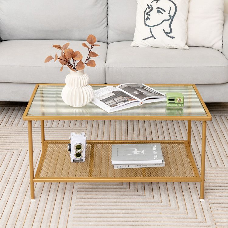 2 - Tier Cocktail Table with Shelf by Hooya - Comfortable Living Decor