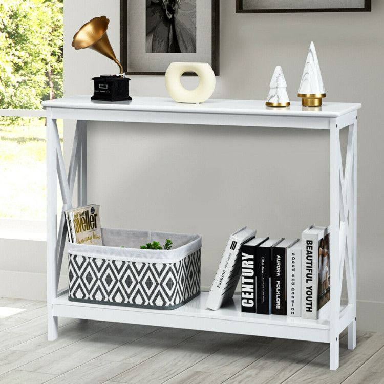 2 - Tier Console X - Design Sofa Side Accent Table by Yeah Depot - Comfortable Living Decor