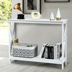 2 - Tier Console X - Design Sofa Side Accent Table by Yeah Depot - Comfortable Living Decor