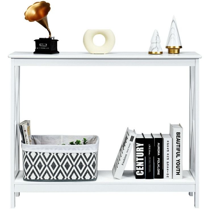 2 - Tier Console X - Design Sofa Side Accent Table by Yeah Depot - Comfortable Living Decor
