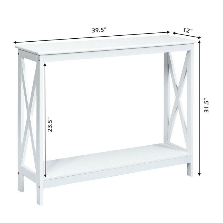 2 - Tier Console X - Design Sofa Side Accent Table by Yeah Depot - Comfortable Living Decor