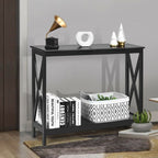 2 - Tier Console X - Design Sofa Side Accent Table by Yeah Depot - Comfortable Living Decor