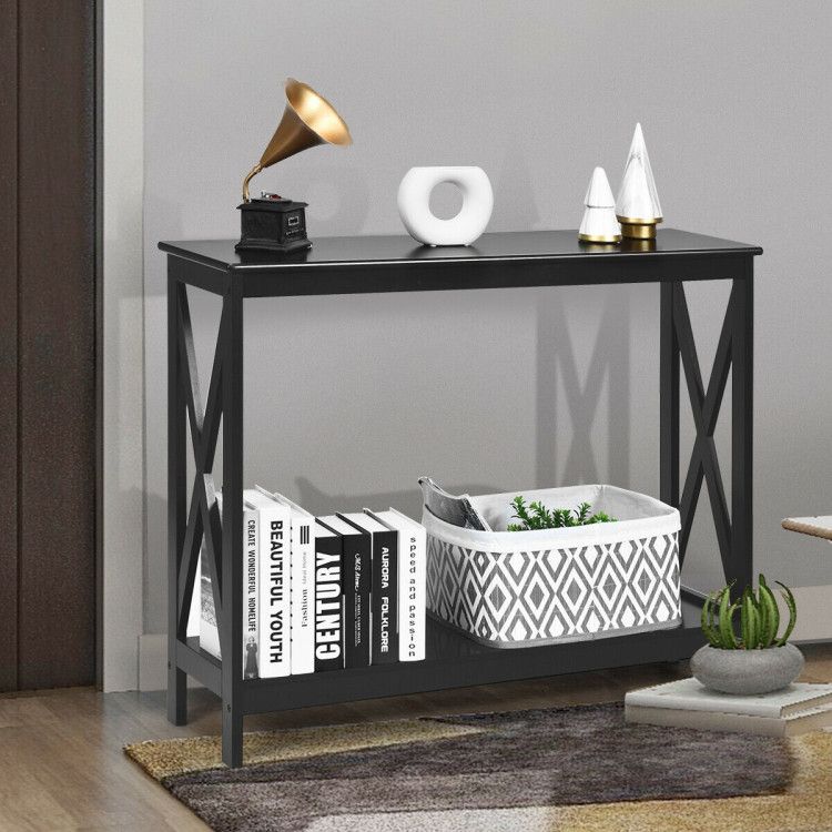 2 - Tier Console X - Design Sofa Side Accent Table by Yeah Depot - Comfortable Living Decor