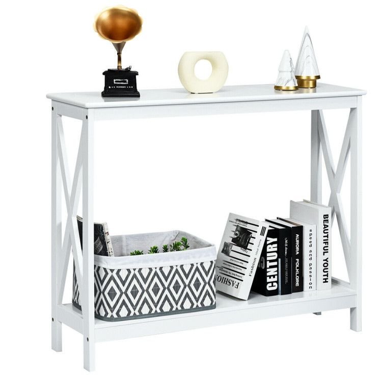2 - Tier Console X - Design Sofa Side Accent Table by Yeah Depot - Comfortable Living Decor