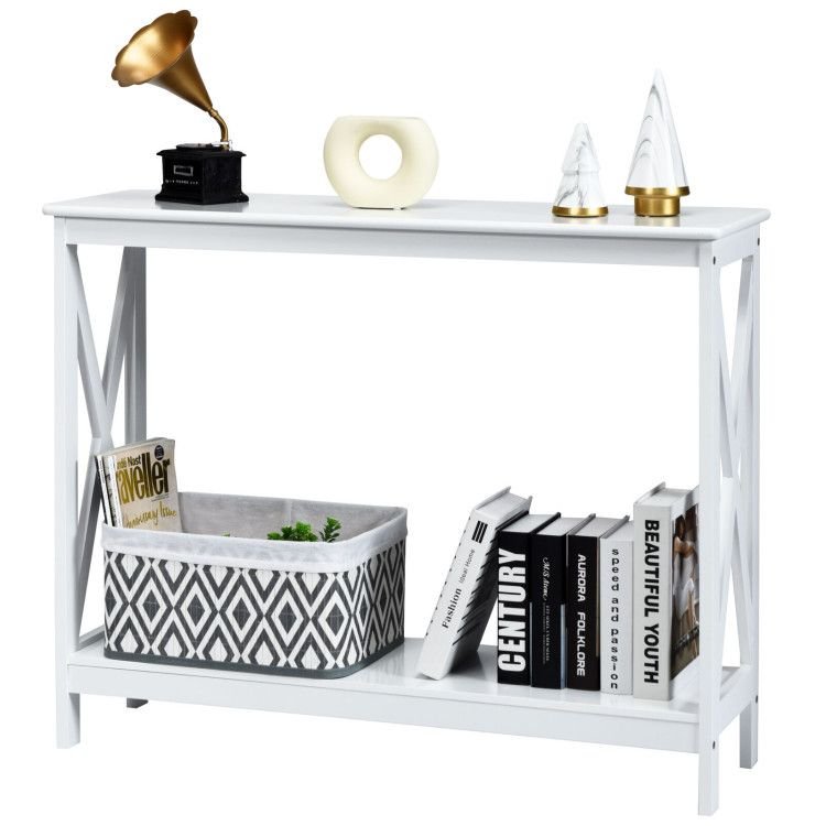 2 - Tier Console X - Design Sofa Side Accent Table by Yeah Depot - Comfortable Living Decor