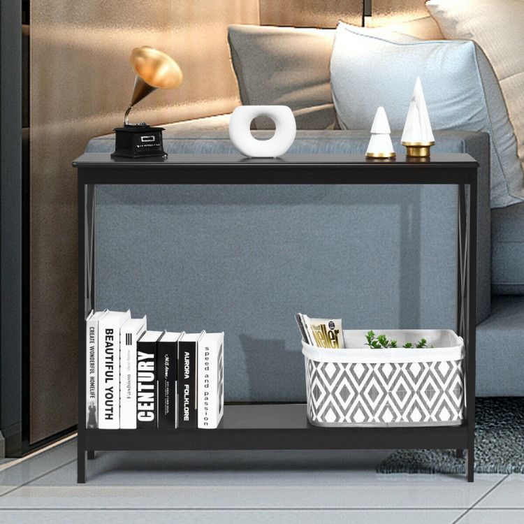 2 - Tier Console X - Design Sofa Side Accent Table by Yeah Depot - Comfortable Living Decor