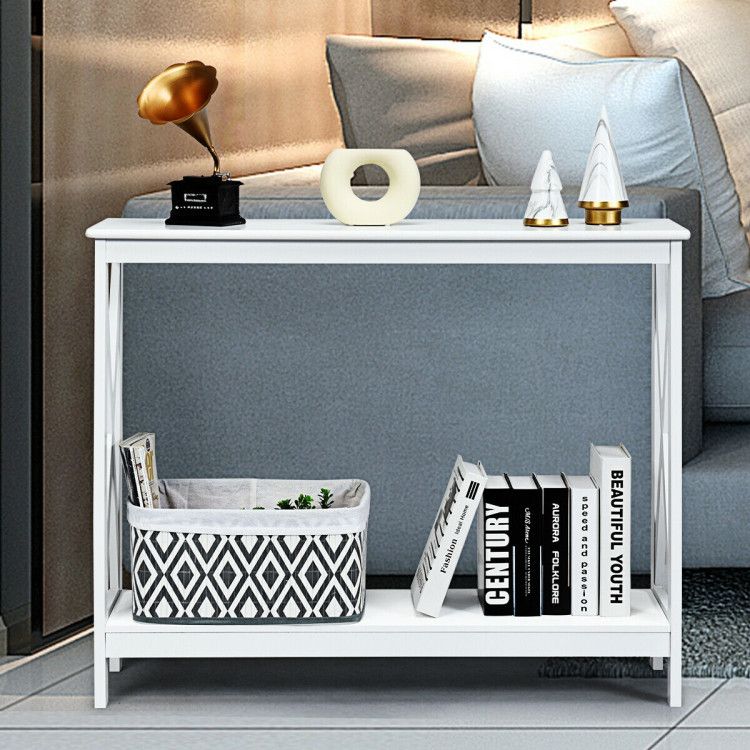 2 - Tier Console X - Design Sofa Side Accent Table by Yeah Depot - Comfortable Living Decor