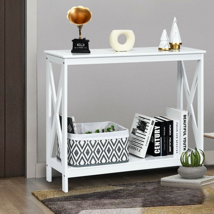 2 - Tier Console X - Design Sofa Side Accent Table by Yeah Depot - Comfortable Living Decor