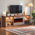 23 Inch 1500W Recessed Electric Fireplace Insert with Remote Control - Comfortable Living Decor