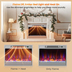 23 Inch 1500W Recessed Electric Fireplace Insert with Remote Control - Comfortable Living Decor