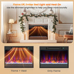 23 Inch 1500W Recessed Electric Fireplace Insert with Remote Control - Comfortable Living Decor
