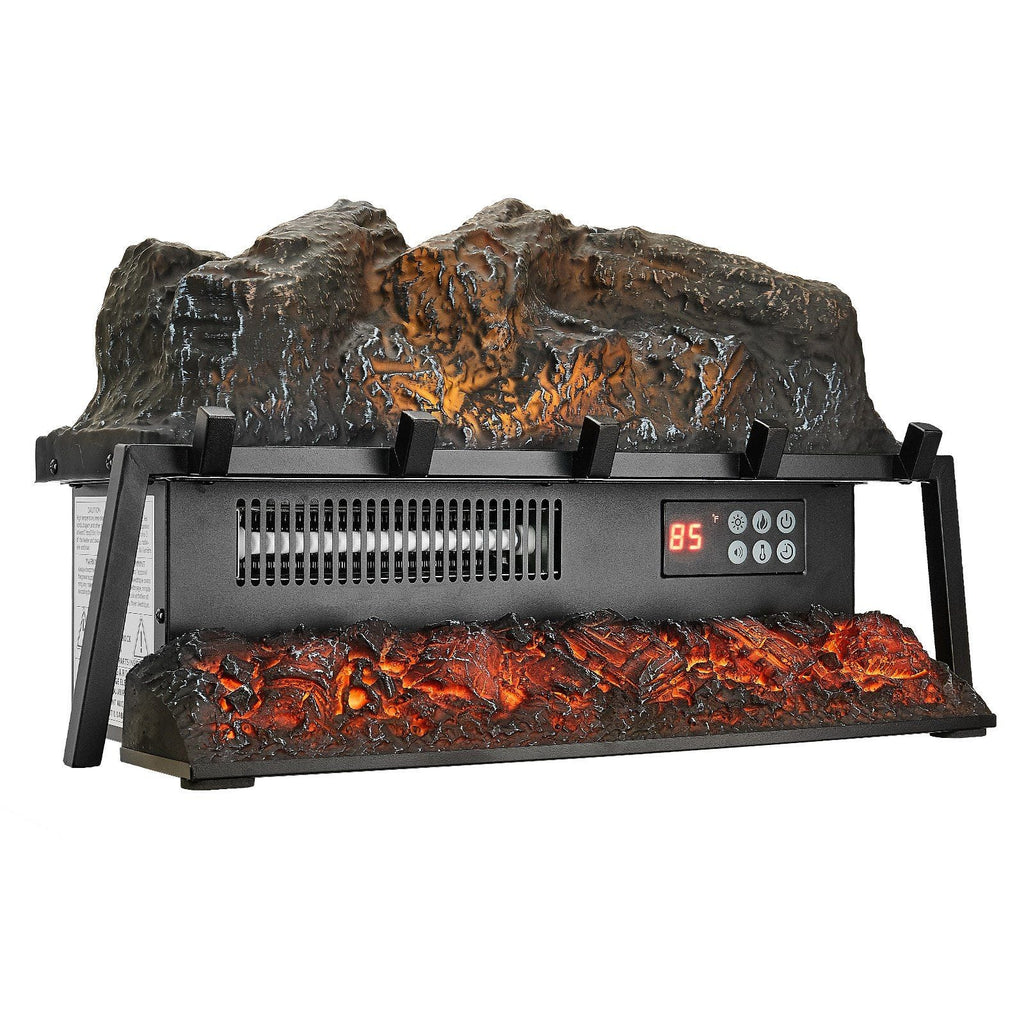 23 Inch Electric Fireplace Log Heater with Crackling Sound Timer Remote - Comfortable Living Decor