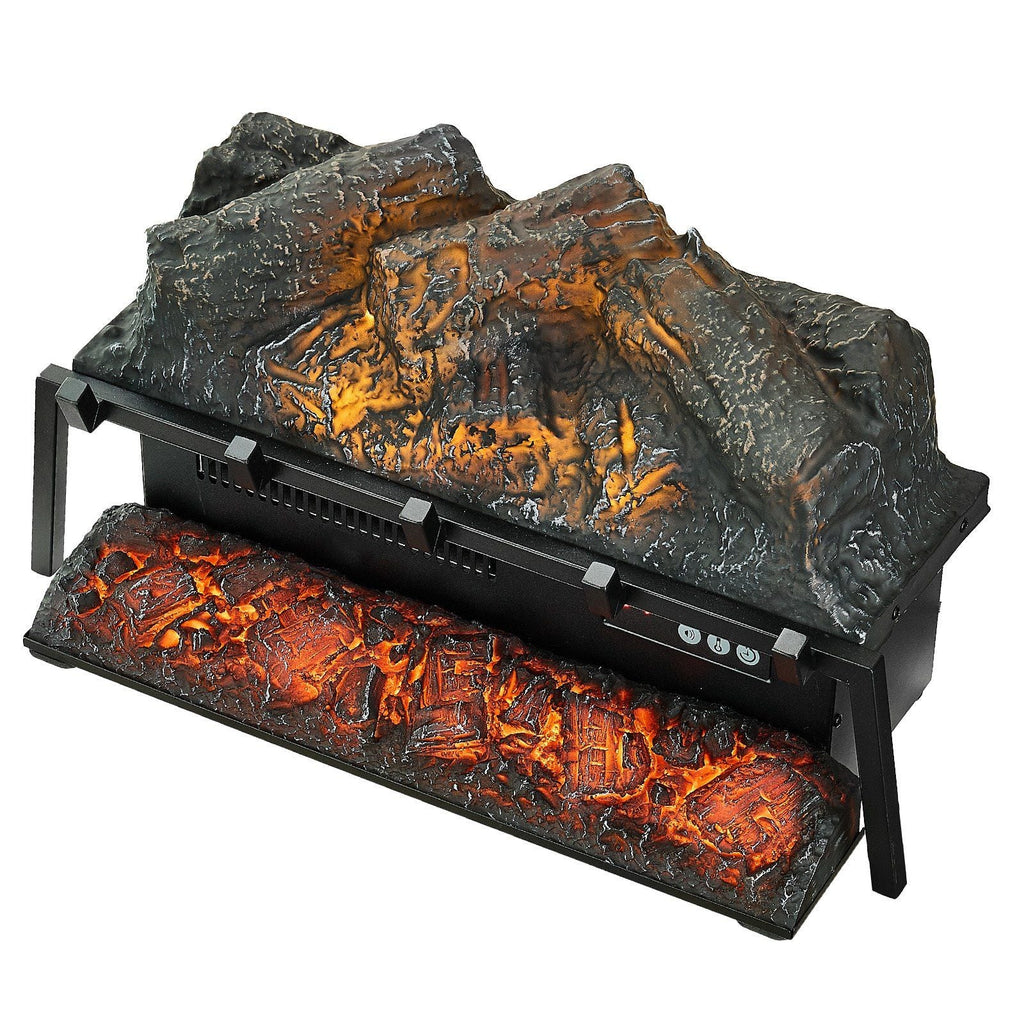 23 Inch Electric Fireplace Log Heater with Crackling Sound Timer Remote - Comfortable Living Decor