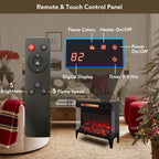 24 inch three sided glass electric fireplace with feet - Comfortable Living Decor