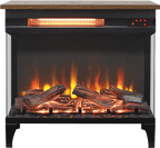24 inch three sided glass electric fireplace with feet - Comfortable Living Decor
