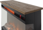 24 inch three sided glass electric fireplace with feet - Comfortable Living Decor