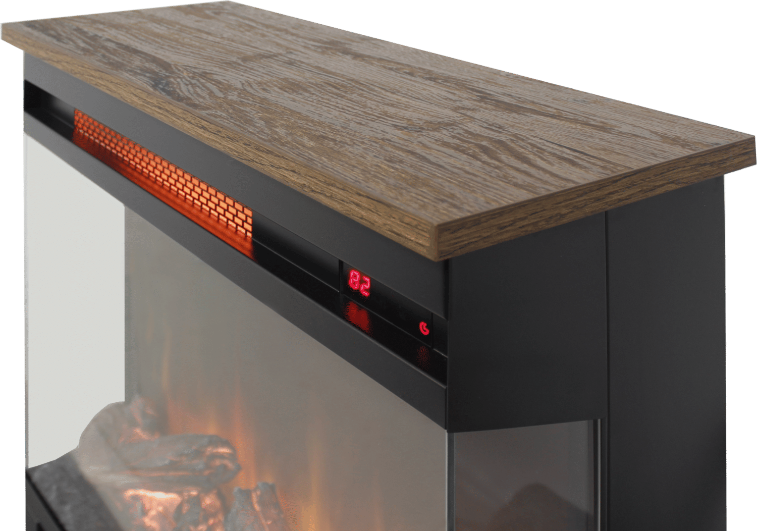 24 inch three sided glass electric fireplace with feet - Comfortable Living Decor