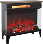 24 inch three sided glass electric fireplace with feet - Comfortable Living Decor