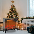 24 inch three sided glass electric fireplace with feet - Comfortable Living Decor