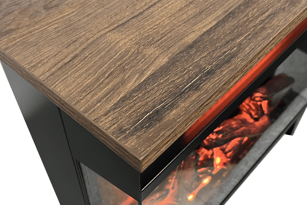 24 inch three sided glass electric fireplace with feet - Comfortable Living Decor