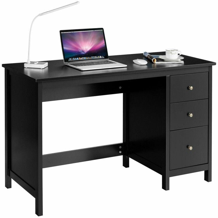 3 - Drawer Home Office Study Computer Desk with Spacious Desktop - Comfortable Living Decor
