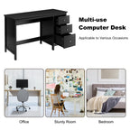 3 - Drawer Home Office Study Computer Desk with Spacious Desktop - Comfortable Living Decor