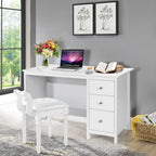 3 - Drawer Home Office Study Computer Desk with Spacious Desktop - Comfortable Living Decor